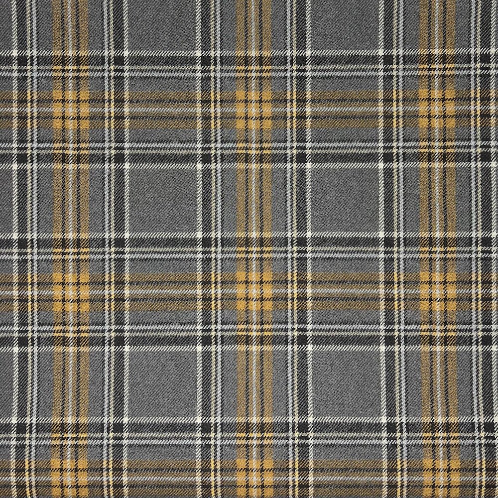 Country Tartan Grey & Ochre Wallpaper