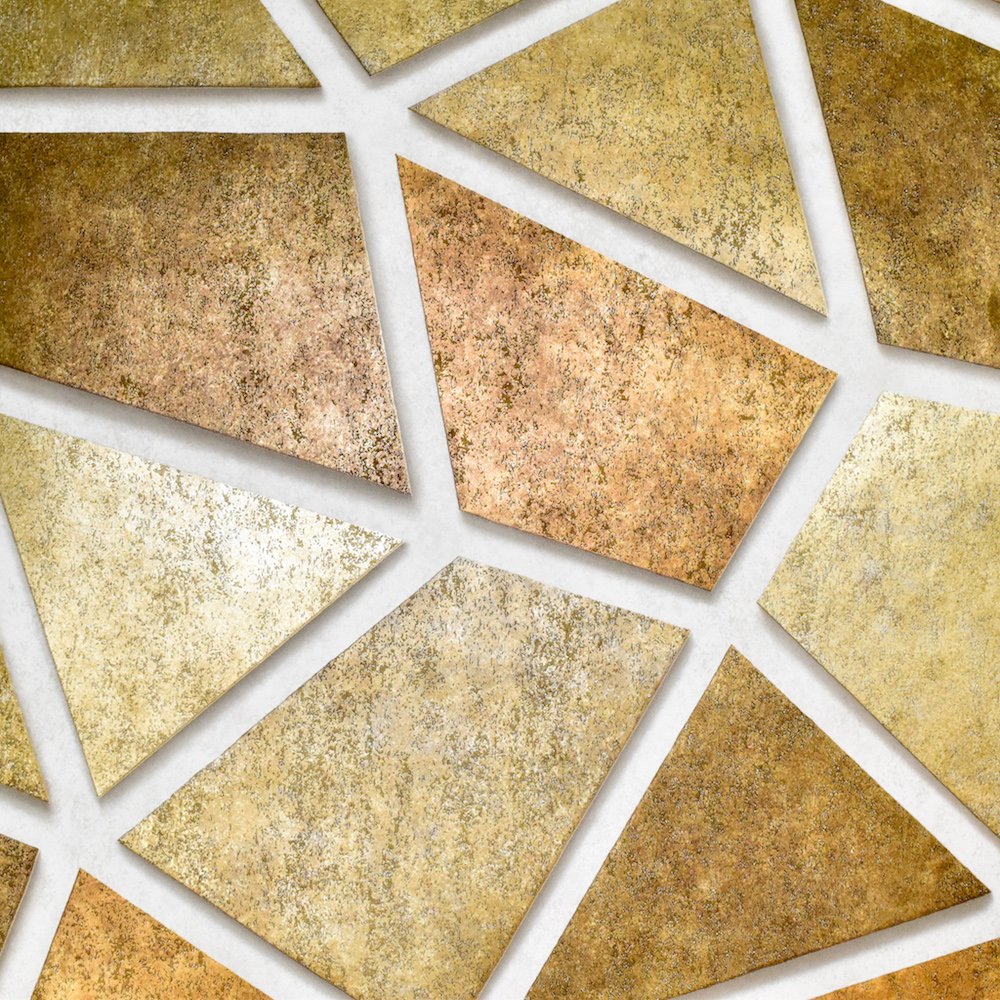 Decorline Architecture Metallic Triangles Bronze Wallpaper