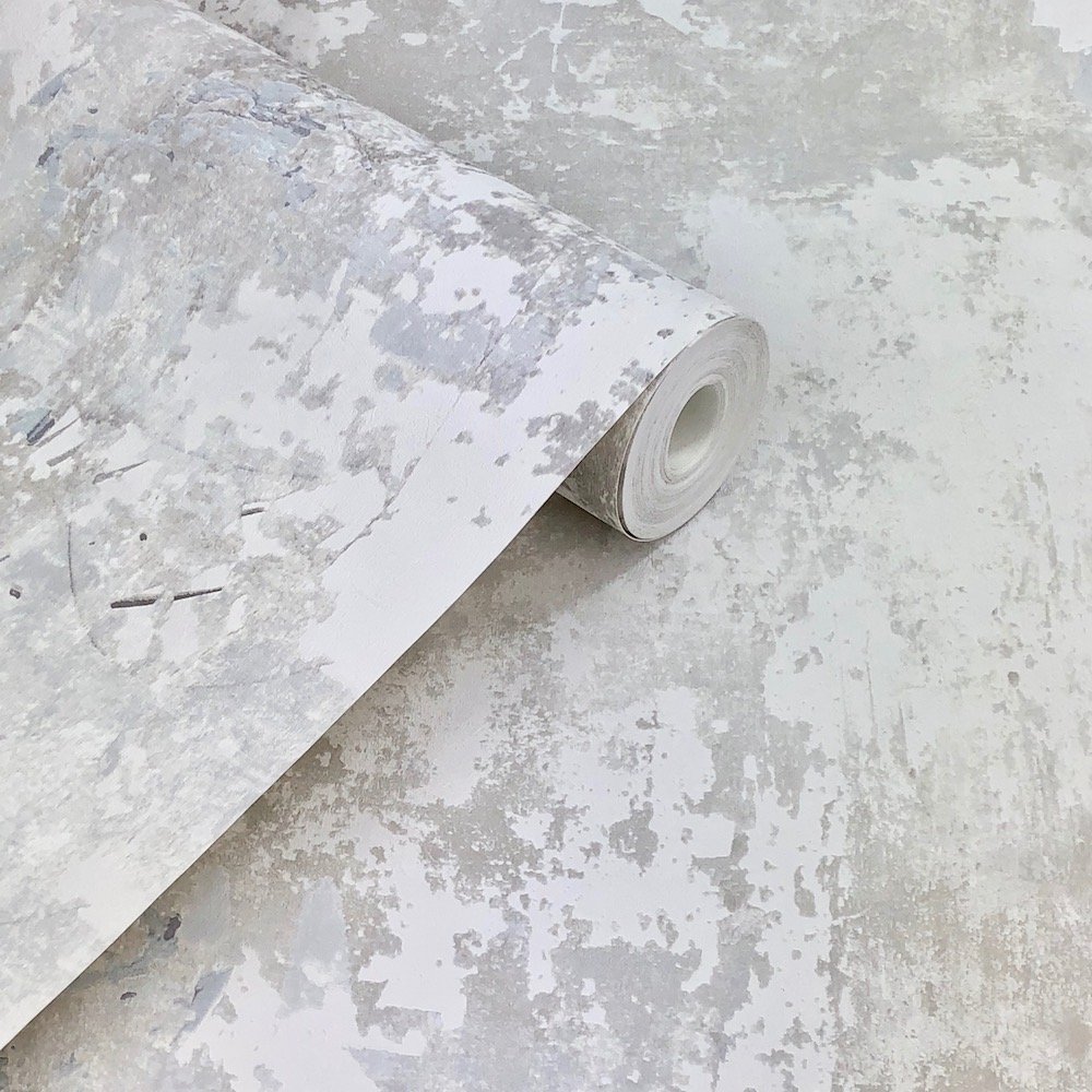 Grandeco Exposure Rough Concrete Light Grey Wallpaper