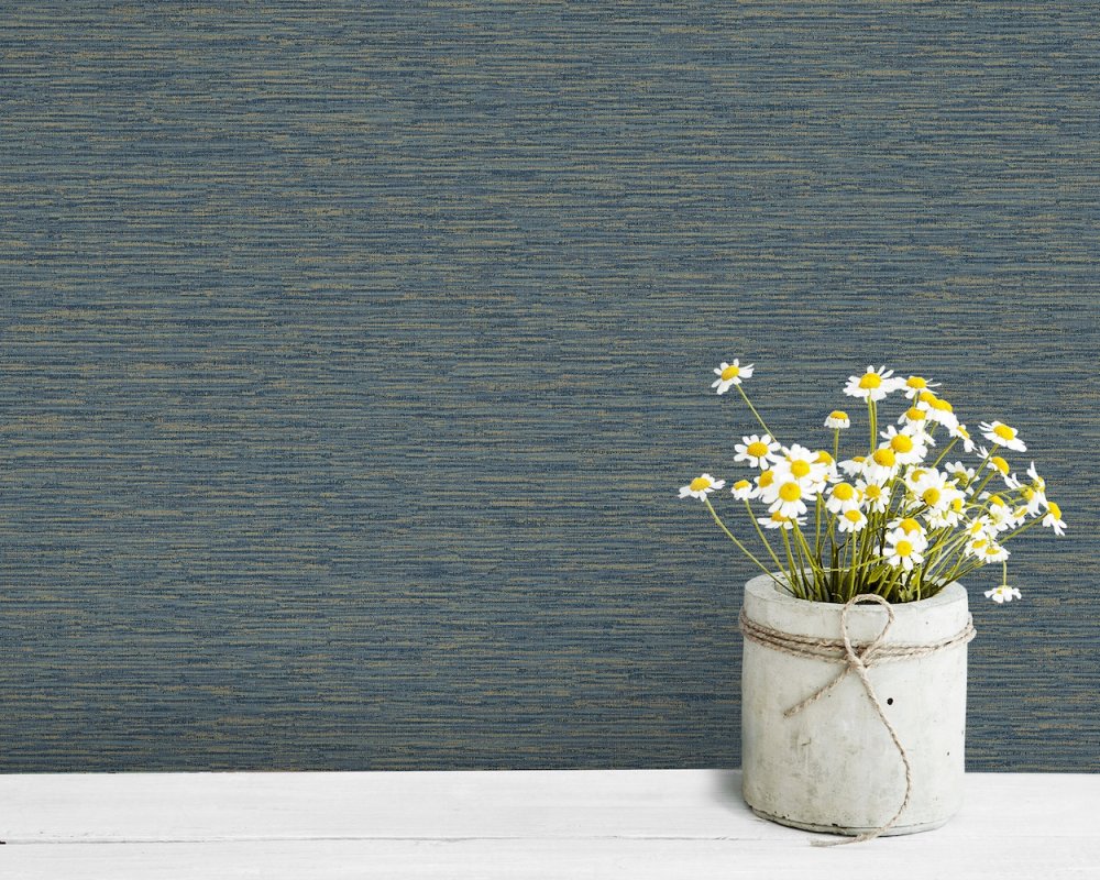 Grandeco Striped Weave Teal Wallpaper A55602