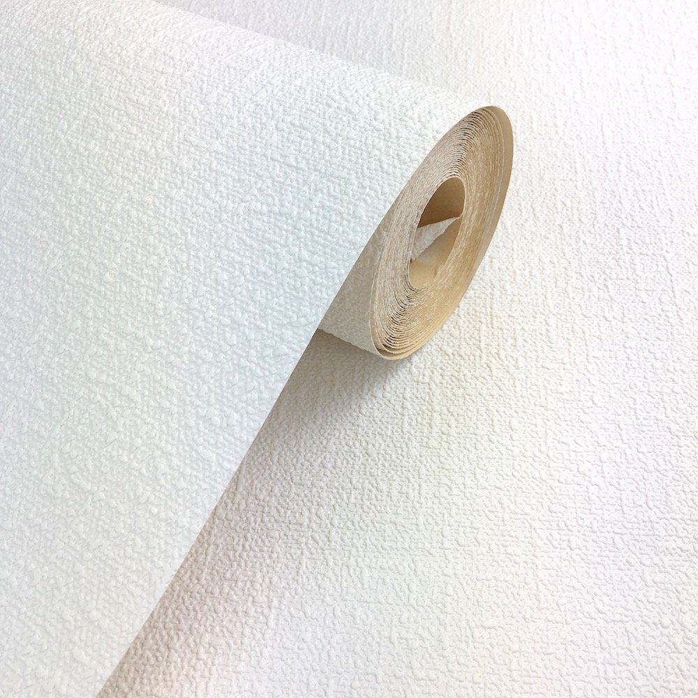 AS Creation Hessian Paintable White Wallpaper