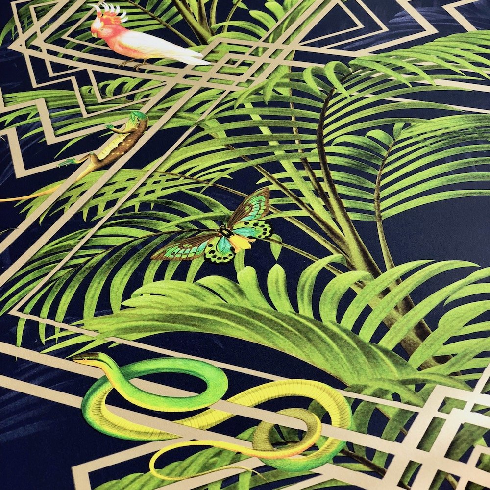 Holden Decor Congo Navy Wallpaper 50220 Congo Geometric Wallpaper