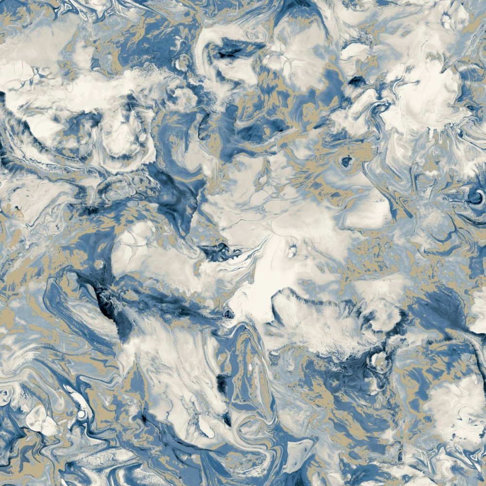 Muriva Elixir Marble Blue Wallpaper 166504