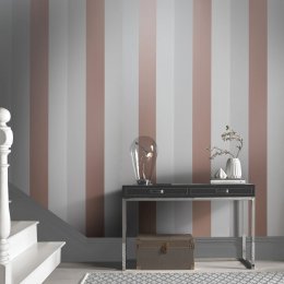 Graham & Brown Figaro Rose Gold & Mink Wallpaper Room