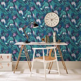 Graham & Brown Botanical Midnight Wallpaper Room