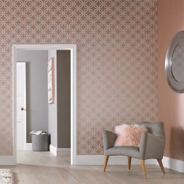 Graham & Brown Eternity Rose Gold Wallpaper Room