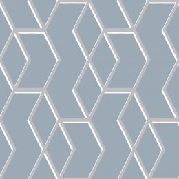 Graham & Brown Archetype Blue & Silver Wallpaper 104733