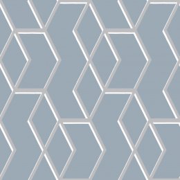 Graham & Brown Archetype Blue & Silver Wallpaper 104733