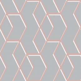 Graham & Brown Archetype Grey & Rose Gold Wallpaper 104734