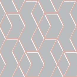 Graham & Brown Archetype Grey & Rose Gold Wallpaper 104734