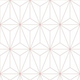 Graham & Brown Prism White / Rose Gold Wallpaper 104737