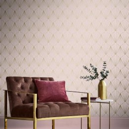 Graham & Brown Rene Blush Wallpaper Room