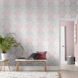 Graham & Brown Earthen Rose Quartz Wallpaper 106344