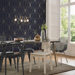 Graham & Brown Harmony Navy Wallpaper Room