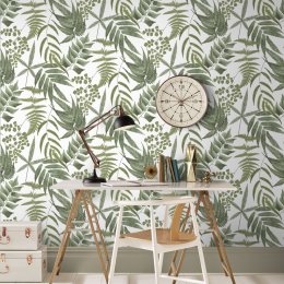 Graham & Brown Midsummer Fern Lush Wallpaper Room