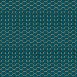 Contour Antibac Hexagon Lattice Teal Wallpaper 112651