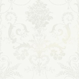 Laura Ashley Josette White Wallpaper 113382