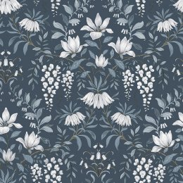 Laura Ashley Parterre Dark Seaspray Wallpaper 113404