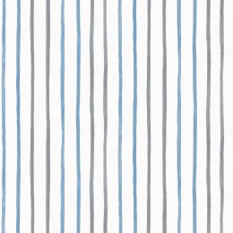Laura Ashley Painterly Stripe Blue Wallpaper