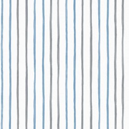 Laura Ashley Painterly Stripe Blue Wallpaper