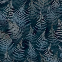 Clarissa Hulse Woodland Fern French Navy Wallpaper