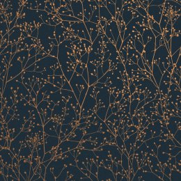 Clarissa Hulse Gypsophila Midnight & Copper Wallpaper