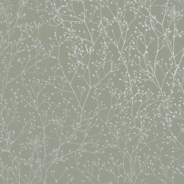 ClarissClarissa Hulse Gypsophila Spring Green & Silver Wallpaper