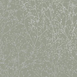 ClarissClarissa Hulse Gypsophila Spring Green & Silver Wallpaper