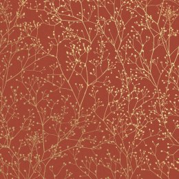 Clarissa Hulse Gypsophila Paprika & Gold Wallpaper