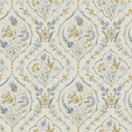 Laura Ashley Foscot Damask Pale Ochre Yellow Wallpaper