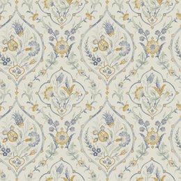 Laura Ashley Foscot Damask Pale Ochre Yellow Wallpaper