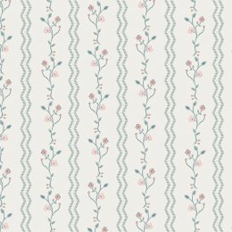 Laura Ashley Pickworth Posy Pale Seaspray Blue Wallpaper
