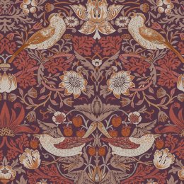 Morris at Home Strawberry Thief Plum Wallpaper