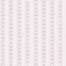 Flat image of Cath Kidston Rose Ticking Stripe Pink wallpaper