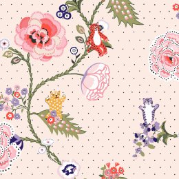 Cath Kidston Catnip Neutral Wallpaper with soft neutrals