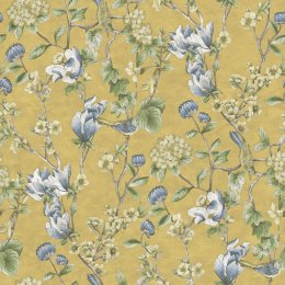 Holden Decor Floral Bird Trail Ochre Wallpaper