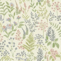 Holden Decor Floral Sprig Pink & Cream Wallpaper