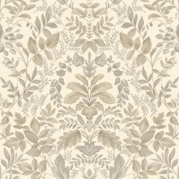 Holden Decor Leaf Damask Beige Wallpaper