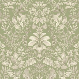 Holden Decor Leaf Damask Sage Wallpaper