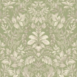 Holden Decor Leaf Damask Sage Wallpaper