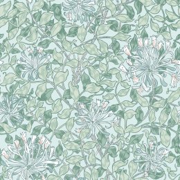 Flat image of Honeysuckle Breeze wallpaper by William Morris at Home