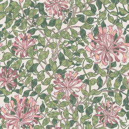 Flat image of Honeysuckle Blossom wallpaper by William Morris at Home