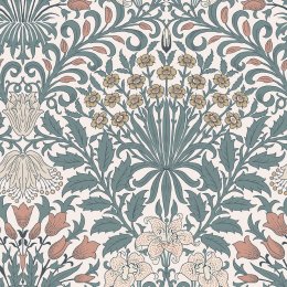 Flat image of Garden Dusty Blue wallpaper by William Morris at Home
