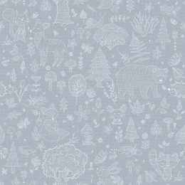 Galerie Forest Kingdom Blue Wallpaper