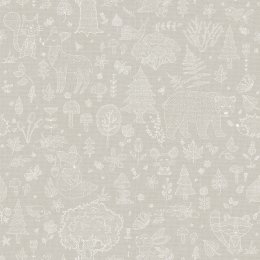 Galerie Forest Kingdom Silver/Grey Wallpaper