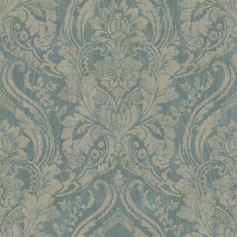 Grandeco Textured Damask Teal Wallpaper