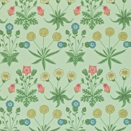 Morris & Co Daisy Pale Green & Rose Wallpaper