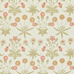 Morris & Co Daisy Coral and Manilla Wallpaper 212560