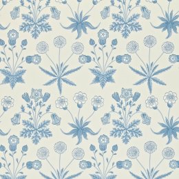 Morris & Co Daisy Blue and Ivory Wallpaper 212561