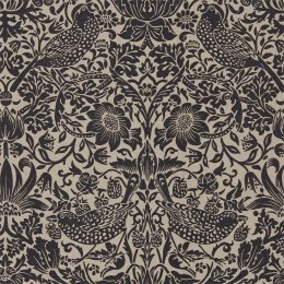 Morris & Co Pure Strawberry Thief Gilver & Graphite Wallpaper